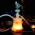 Hookah de vidro Shisha com luzes LED Mangueira de silicone sem capa de couro (ES-HS-001)